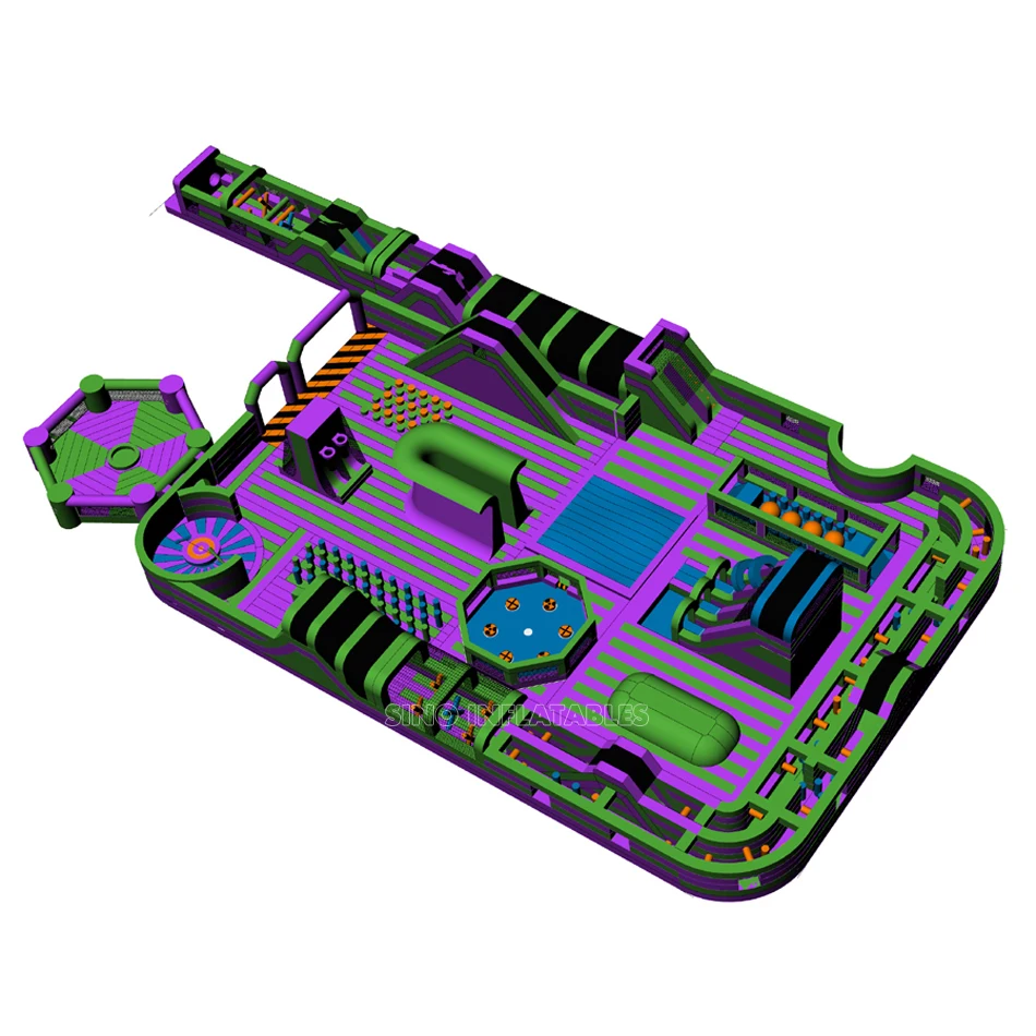 50x24m kids and adults fun giant inflatable theme park for indoor or outdoor events from China inflatable factory