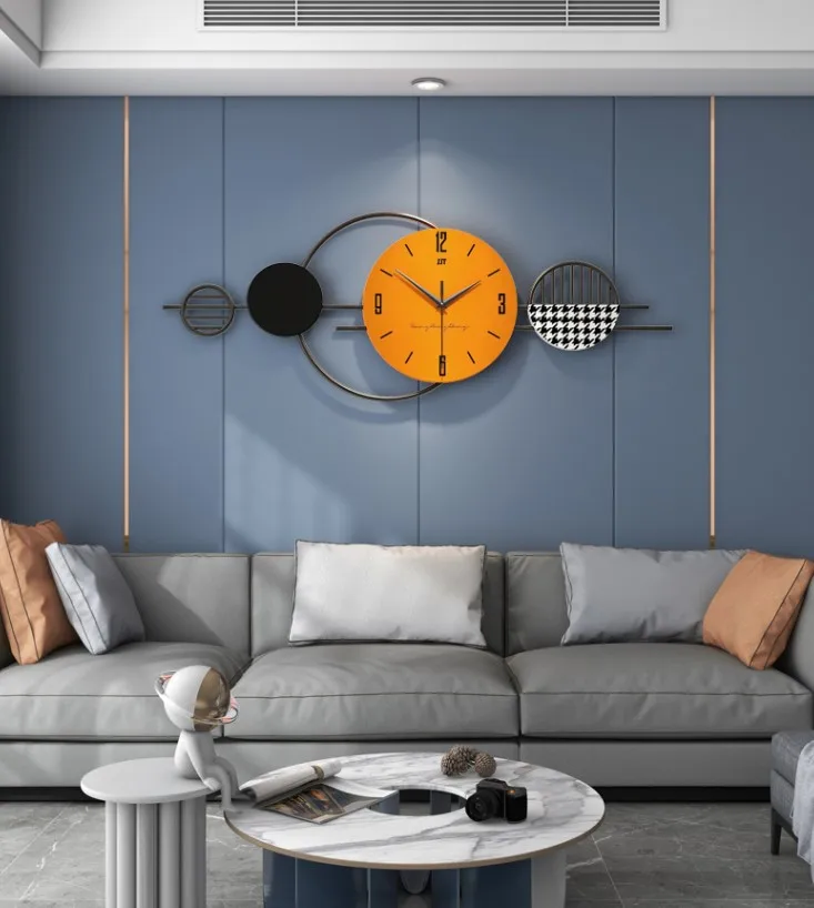 Clock wall living room 2022 New modern simple clock fashion atmosphere dining room decorative wall clock