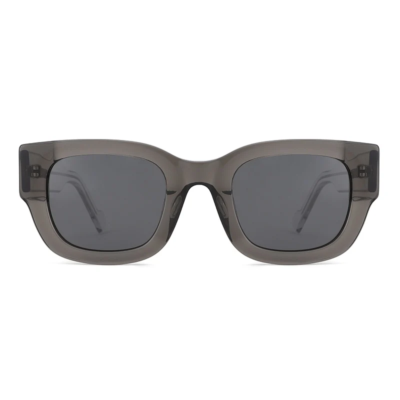 Protection Uv Sunglass Vintage Pilot Cellulose Acetate Black  Men Sunglasses