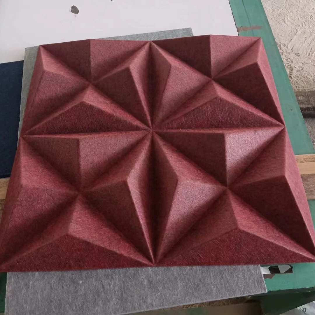Eco friendly PET Acoustic Panels Soundproof 3D Polyester Acoustic Wall Panel Decorative Acoustic Panel