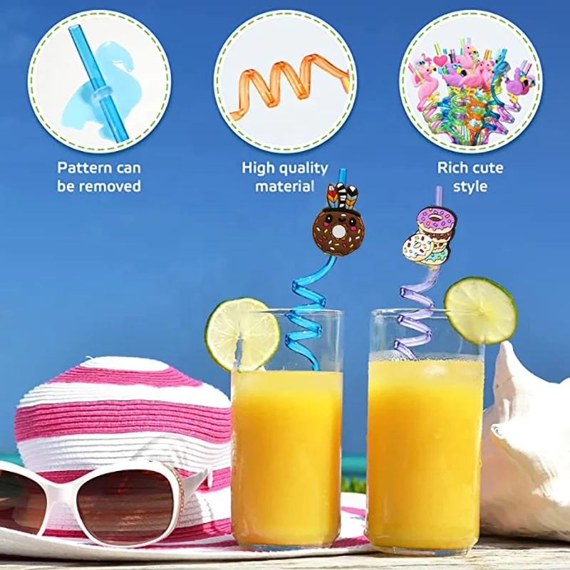 Puntas de stBad bunny bar accessories Reusable Straws Tips Toppers Drinking Straw  decoration custom for straw 6-8mm