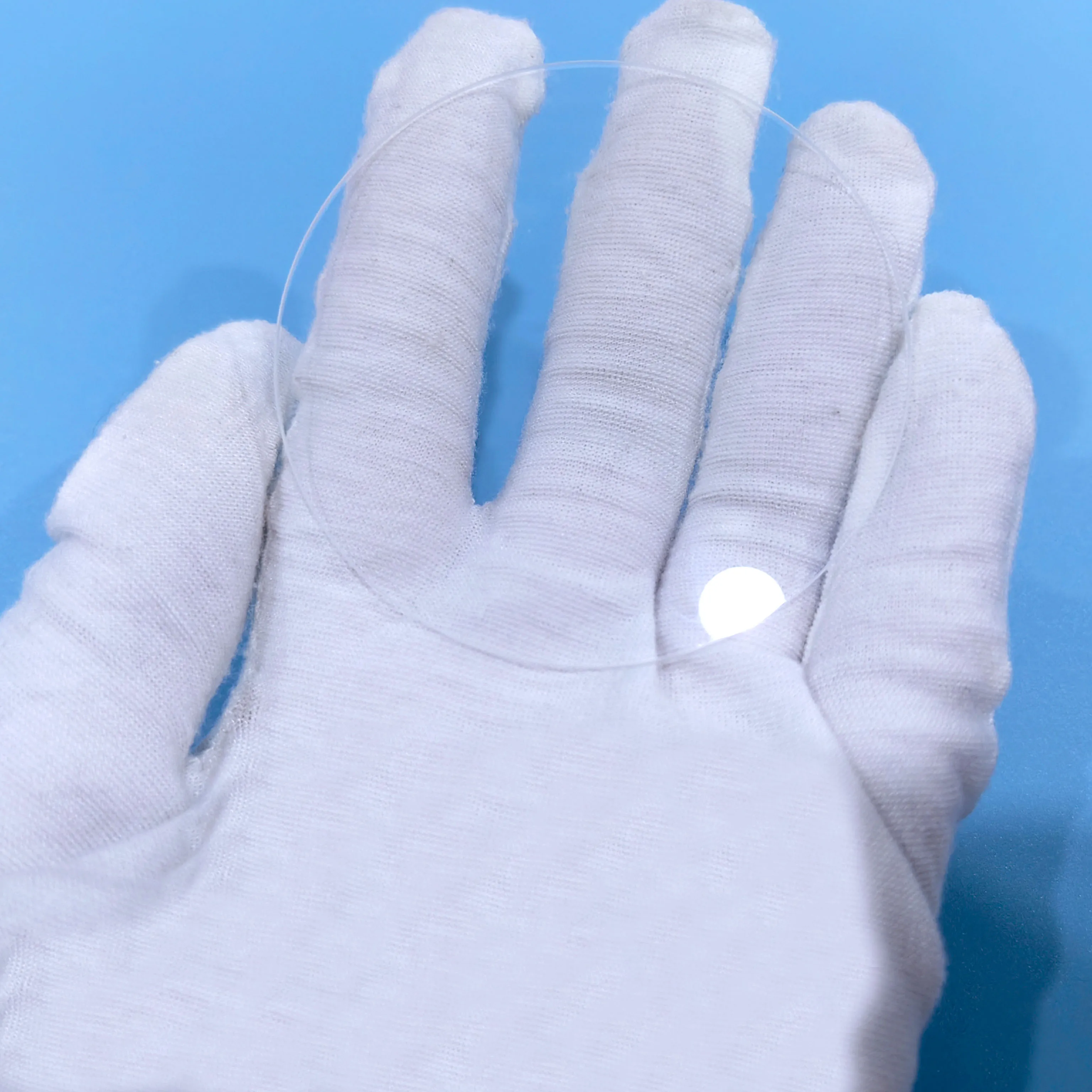 Factory price customize cut ultra thin round tempered ultra clear glass lens low iron glass