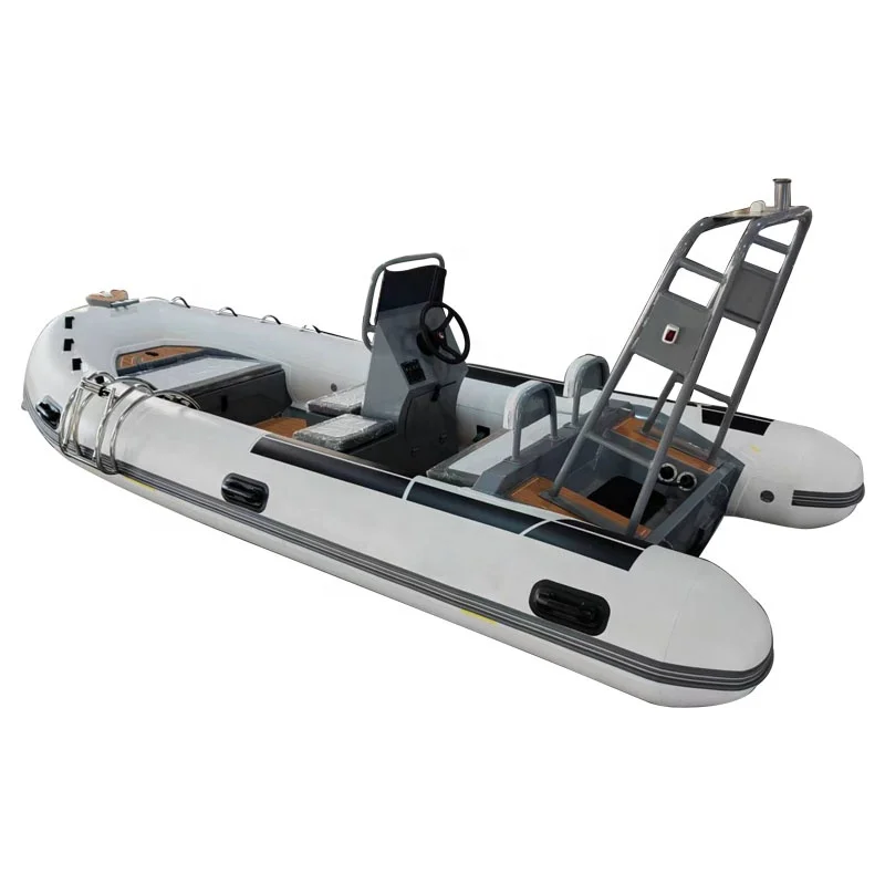 16ft RIB480 hypalon PVC  inflatable RIB boat  aluminum hull with Console and Roll Bar