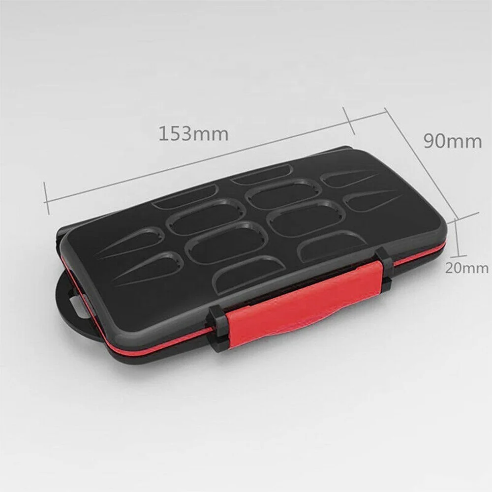 12 Slot SD Card Holder Waterproof Shockproof Memory SD Card Portable Storage Box