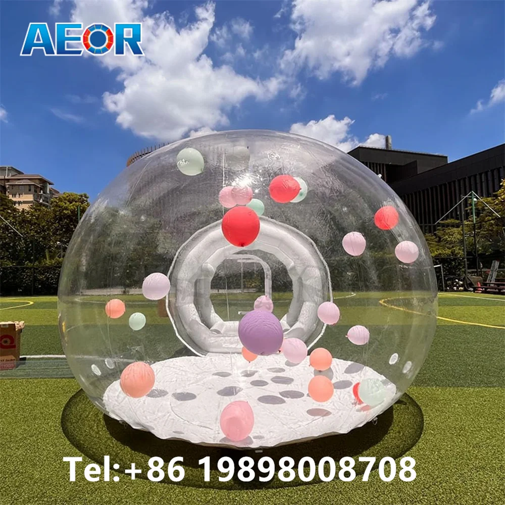 Hot selling Inflatable bubble tent with tunnel  Inflatable bubble house pvc customized