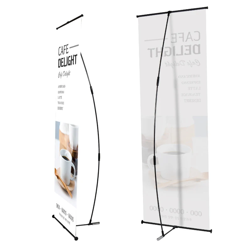 Promotion New Design Factory Direct Sales High Quality Adjustable Tripod Portable L Banner Stand