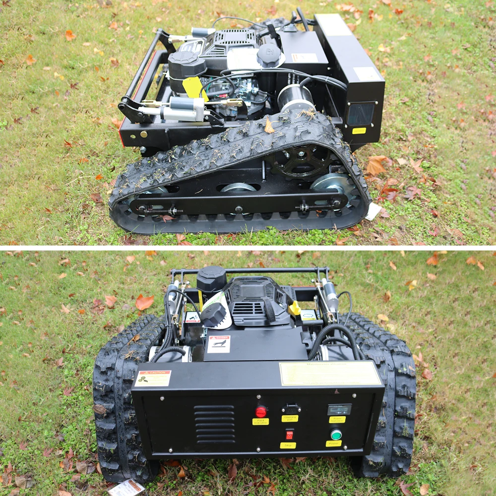 Cheapest 7.5HP Gasoline Robot Lawn Mower Grass Cutter Flail Mower Crawler Mowers Petrol Lawnmower