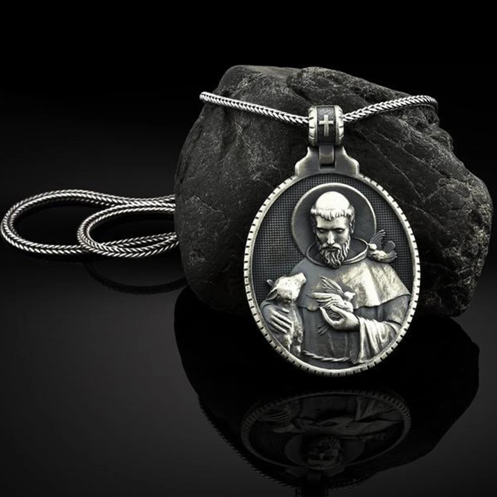 No minimum san benit miraculous medal metal pendant retro style st michael joseph religious saint st benedict medal for prayer