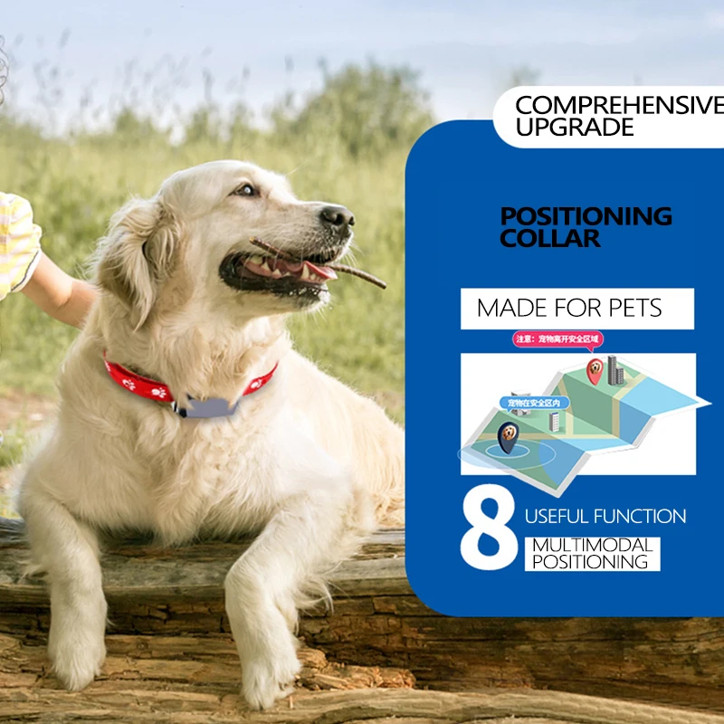 GPS Pet tracker Adjustable New Design  Nylon Plastic Pet locator Adjustable  Waterproof Pet Collar Tracker