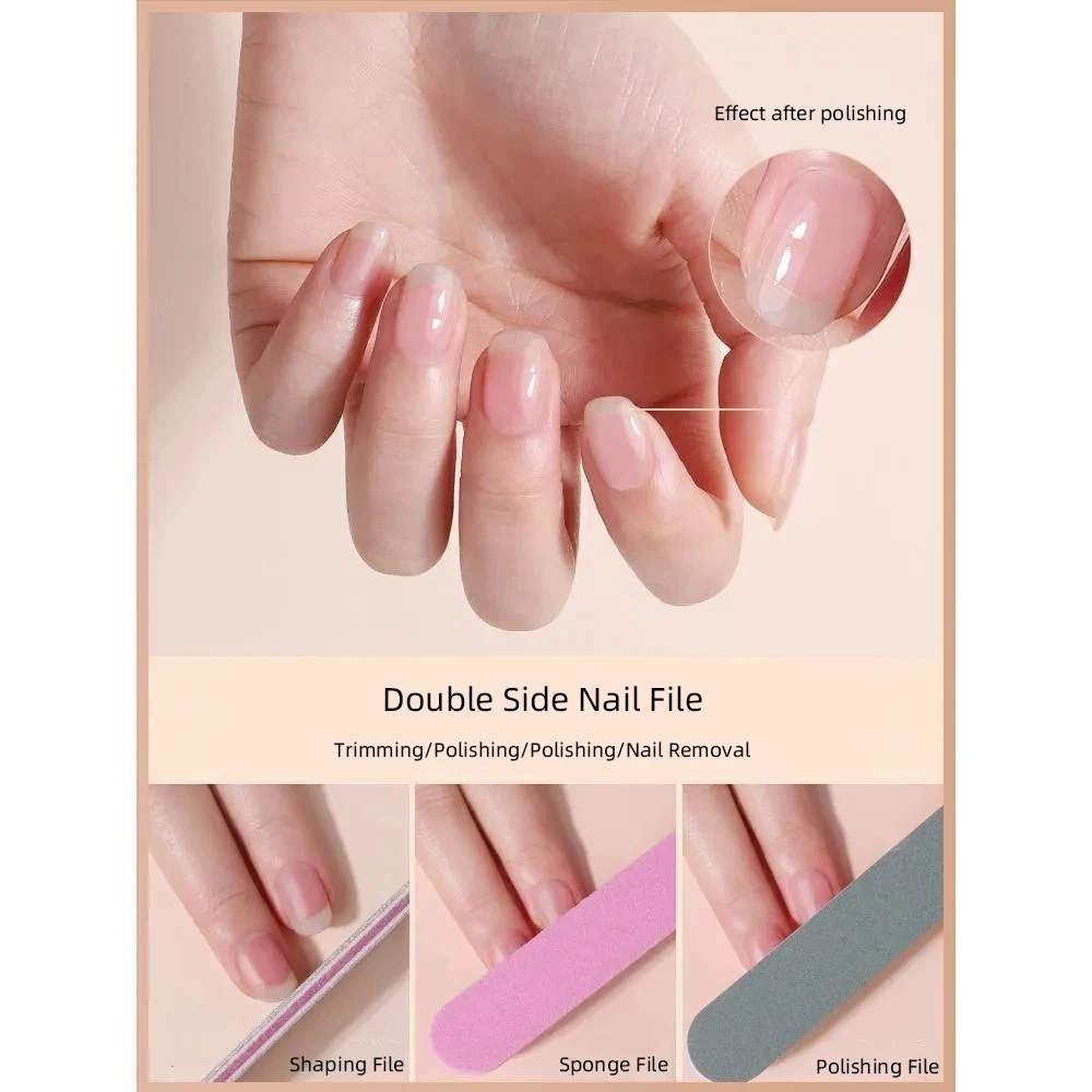 Professional 5 Pcs/set Emery Board 100 180 Grit Zebra Double Side Nail File