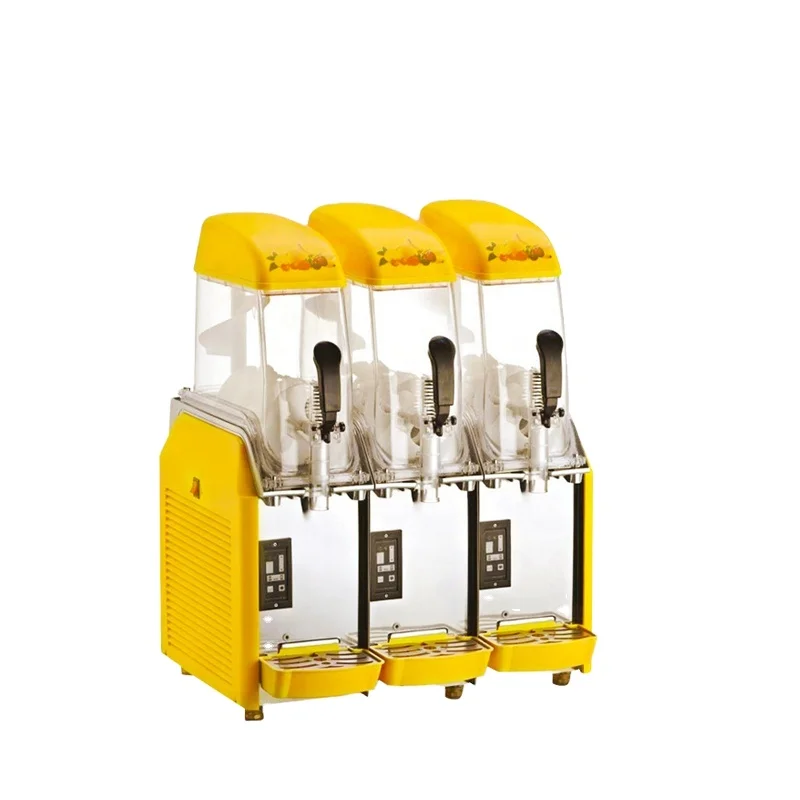 Wholesale Slush Ice Machine Plastic Juice Dispenser With Tap 3 Tank Juice Chilling Machine