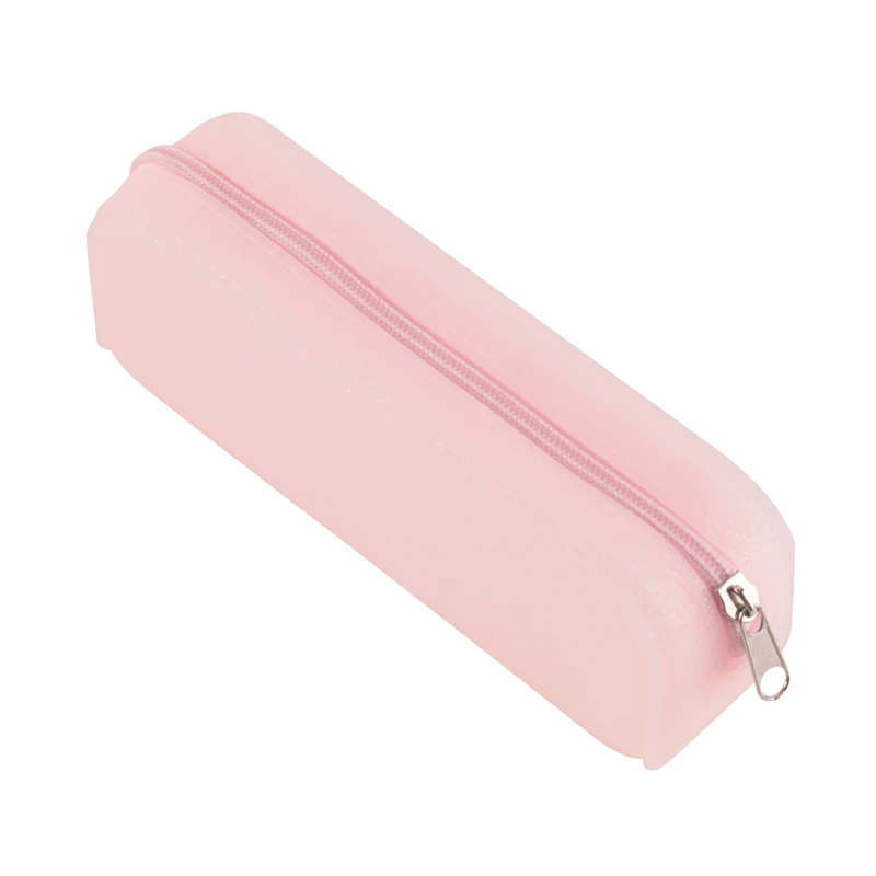 Custom Logo Printed Makeup Pouch Travel Makeup Brush Organizer Portable Silicone Toiletry Waterproof Zipper Cosmetic Pouch