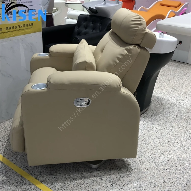 Kisen Advanced Salon Massage Shampoo Chair Thai Style Lay Down Barbershop Shampoo Bed Suitable for Head Care Barbershop Salon