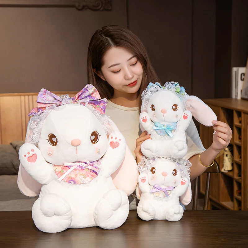 Amazon Hot Sale lolita Soft Plush Toys Colorful Small bunny Stuffed&Plush Animal easter bunny Toys