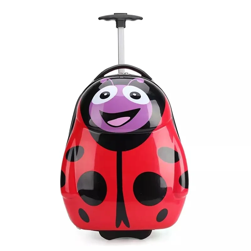 2023 wholesale kids cartoon trolley suitcase for boys and girls with customizable patterns