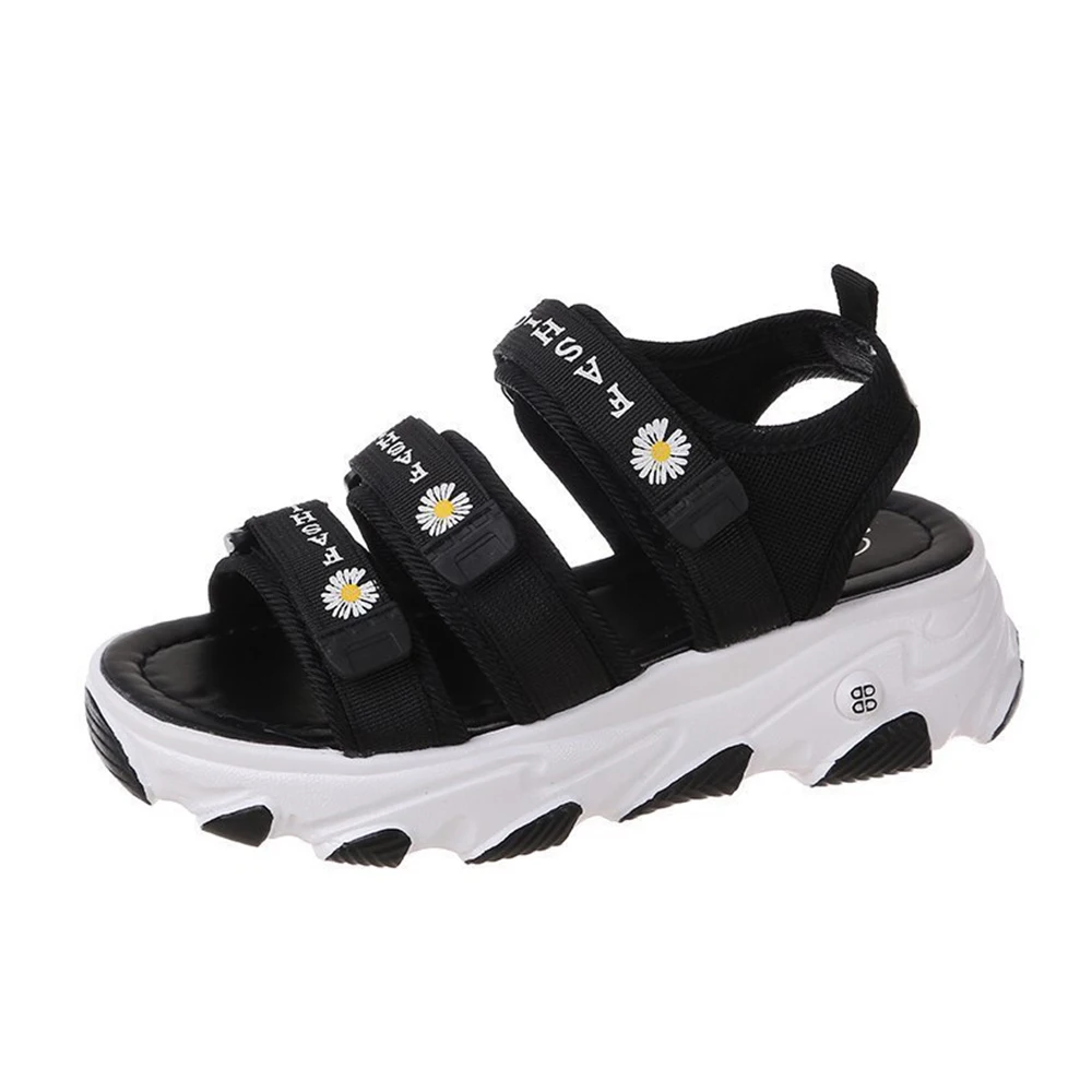 Latest fashion cute spring flat sandals shoes flat form sandals