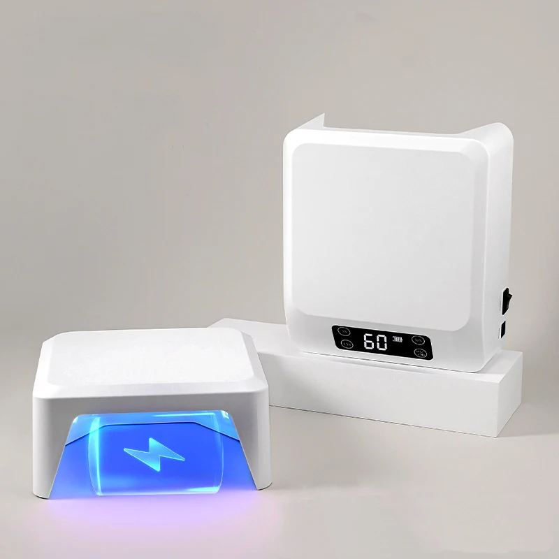 H20 Quick Drying Nail Lamp Rechargeable Nail Gel Dryer Simple LED Display LED UV Lamp for Nail Techs and Home Use