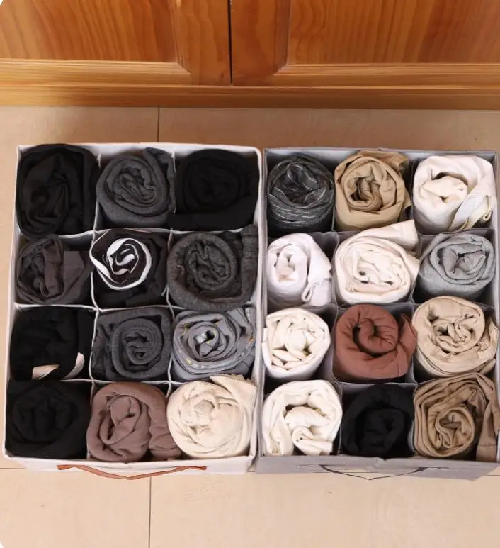 Large Capacity Storage Box Divider Wardrobe Organization Bedroom with PP Board Handle Clothes Organizer