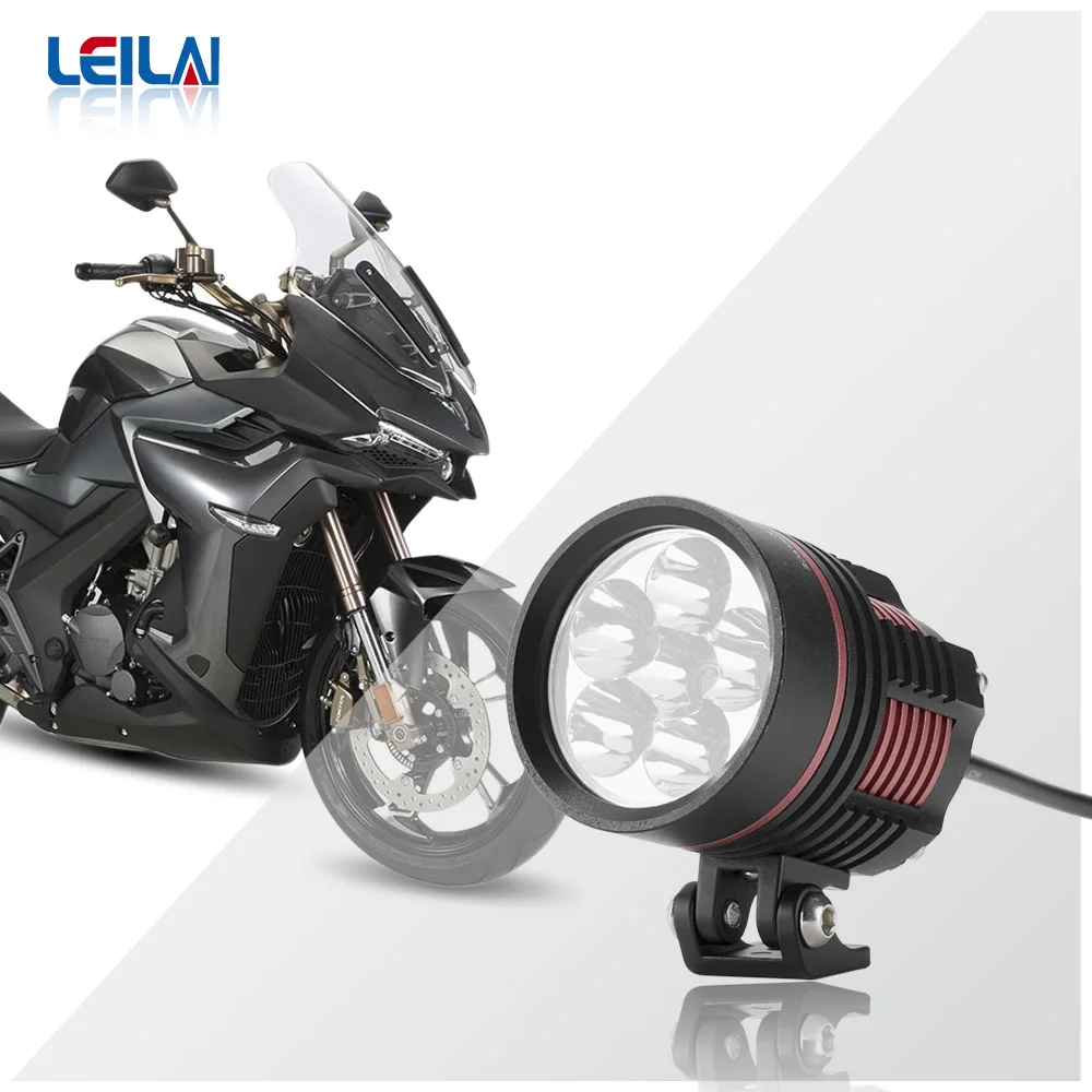 L6T 60W Motorcycle Headlight Super bright White 12000LM LED Motorcycle Spotlight Waterproof
