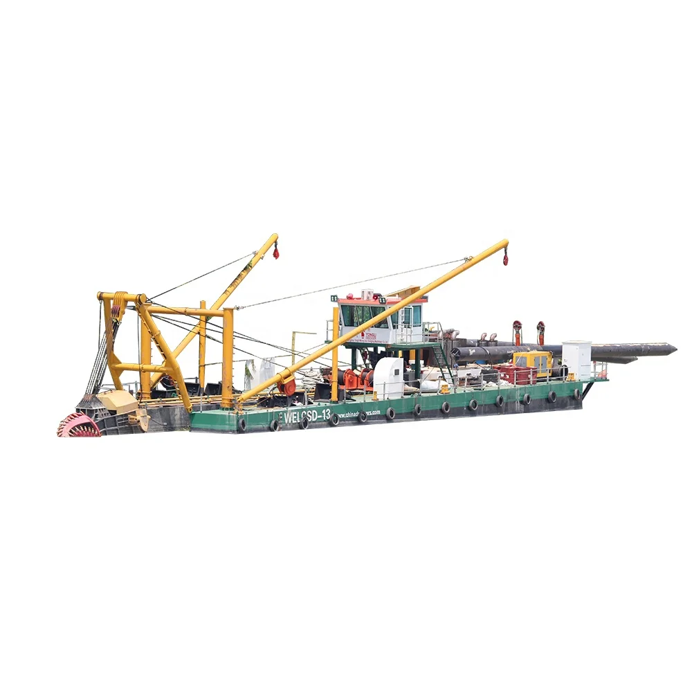 2024 High Quality 8 Inch Hydraulic Cutter Suction Dredger with Water Flow 800 cbm/hr For Dredging and Desilting