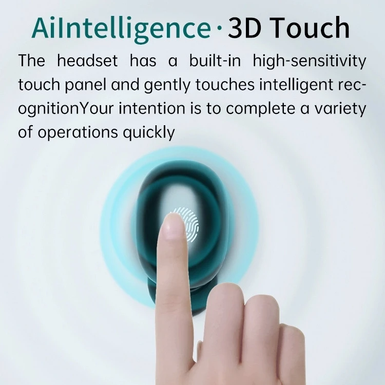 
Mini LED Light Torch Type Earphones IPX5 Waterproof Ture Active Noise Cancelling In-ear Earbuds Draw Out Headphones Wireless 