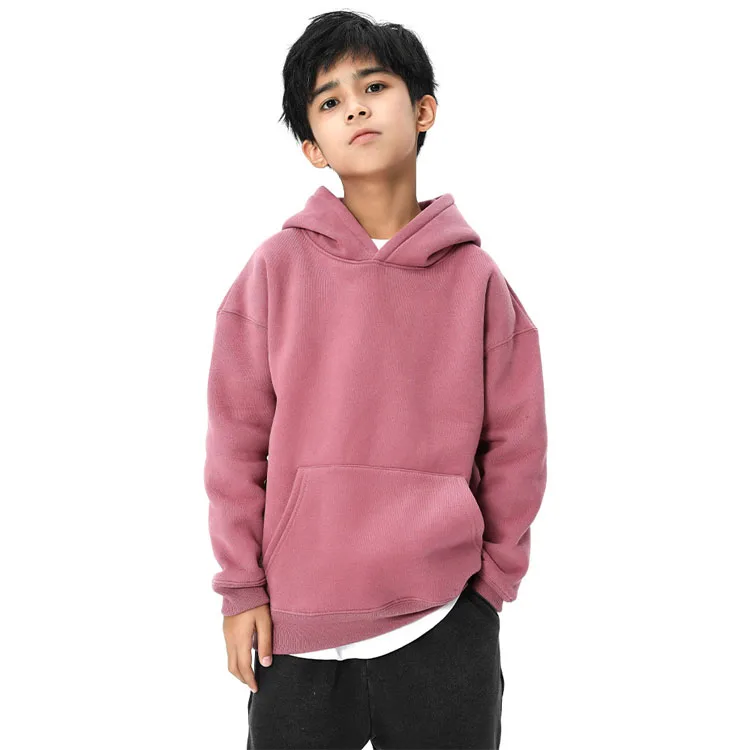 Wholesale Kid Clothing 100% Cotton Fabric Tracksuits Children Plain Hoodies Custom Print Kids Sweatshirts