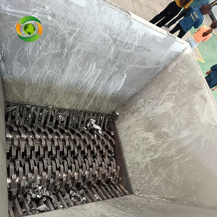 Car Bumper Metal Waste Double Shaft Plastic Shredder For Washing And Recycling Line