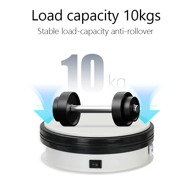 BKL factory 15cm 10kg capacity Cake Rotating Stand Photography Shooting Electric Turntable Display Racks