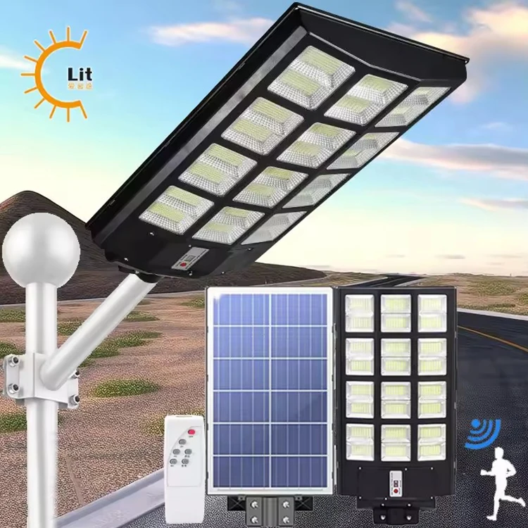 Factory New Arrival High Power Ip65 Waterproof Motion Sensor 100w 200w Mj-Lh Integrated All In One LED Solar Street Light