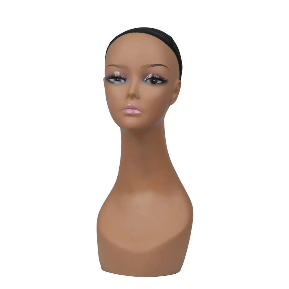 
4pcs Packed Female Realistic PVC Mannequin Head for Wig Display Styling Making 