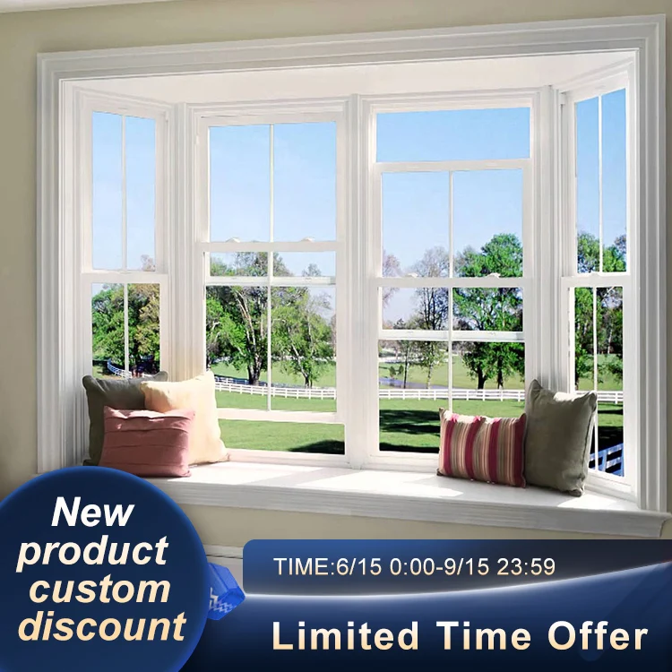 Sunnysky Top rated Ultra-Large Opening Soundproof Solutions Simulated Double Hung Windows Energy Efficient Office Window