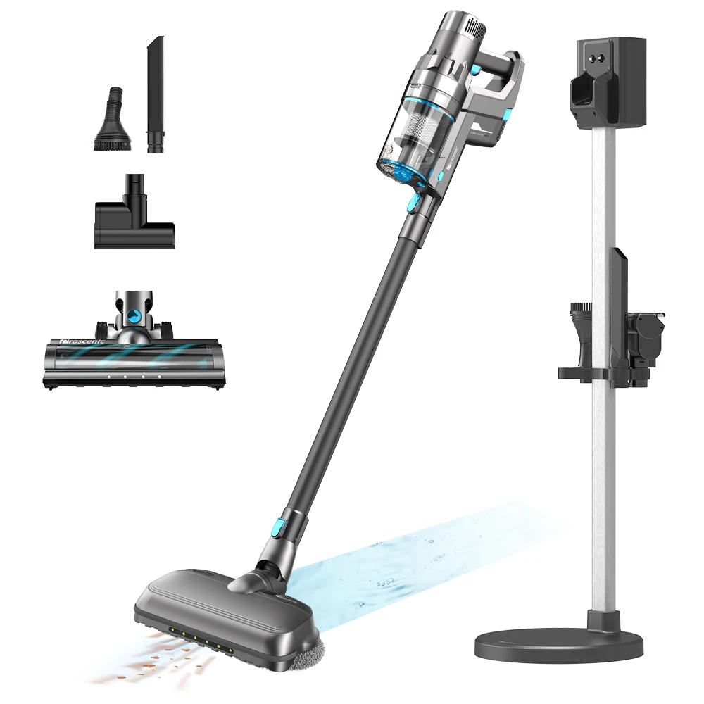 
Proscenic Cordless Electric Rotary Mop 25Kpa 450W Strong Suction Vacuum Cleaner,Clean And Polish Hard Wood, Tile,Laminated Floor 