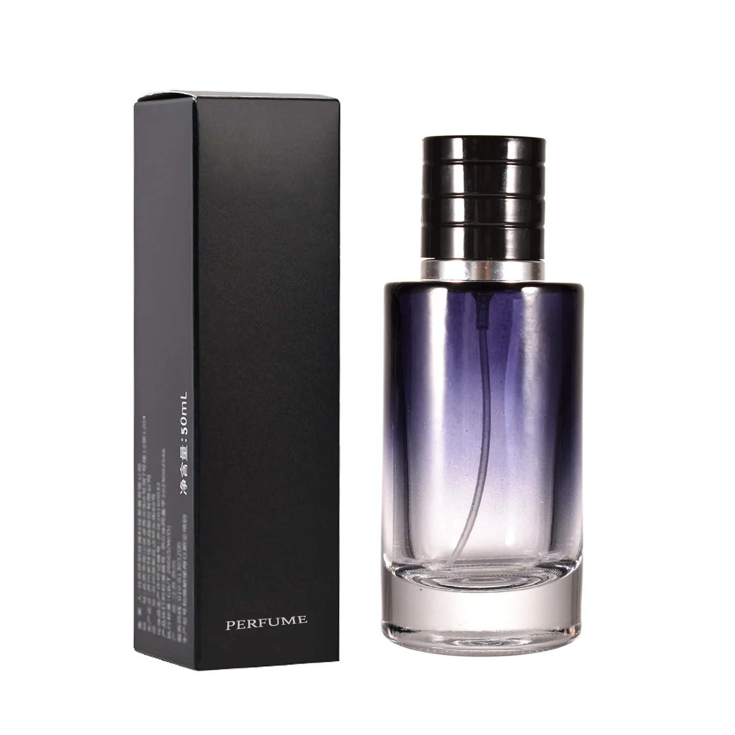 Customize Wholesale Empty Round Cylinder 30ml 1oz Glass Luxury Perfume Spray Bottle With Lids Box