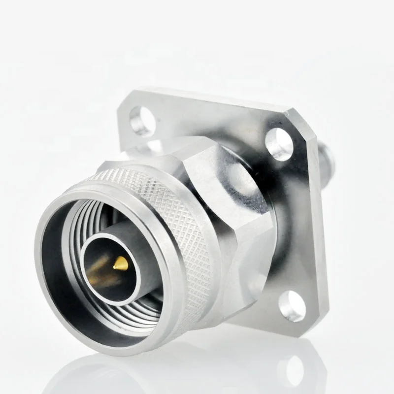 4Hole Flange N Male to SMA Female Precision Adapter DC to 18GHz 303 Stainless steel