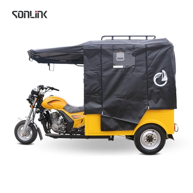 SONLINK  Factory Direct Sales Opened Closed For Passengers 150cc Motorized 3 Wheels Tuk-tuk Tricycle bajaj tricycle manufacturer