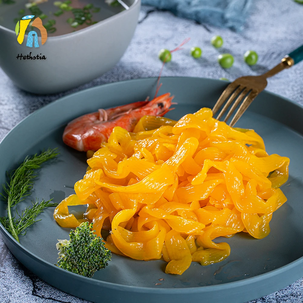 Instant Vegan Food Low Carb Low Calorie Nice Carrot Tagliatelle Konjac Noodles