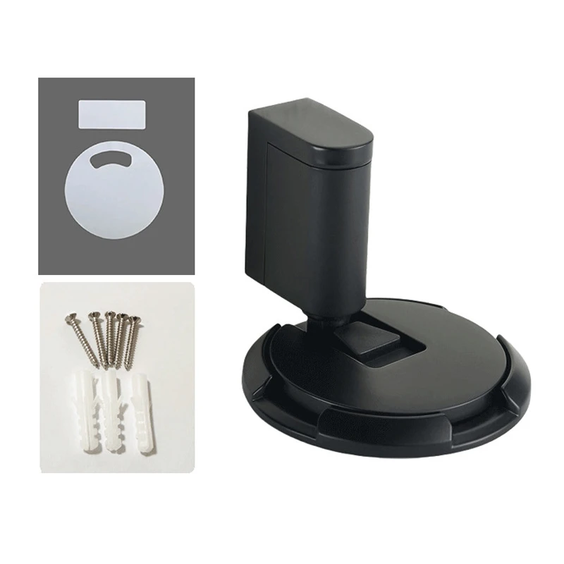 Non Punch Black Metal Heavy Duty Brush Nickel Under Wall Protector Mechanical Floor Holder Draft Magnetic Door Stop Door Stopper