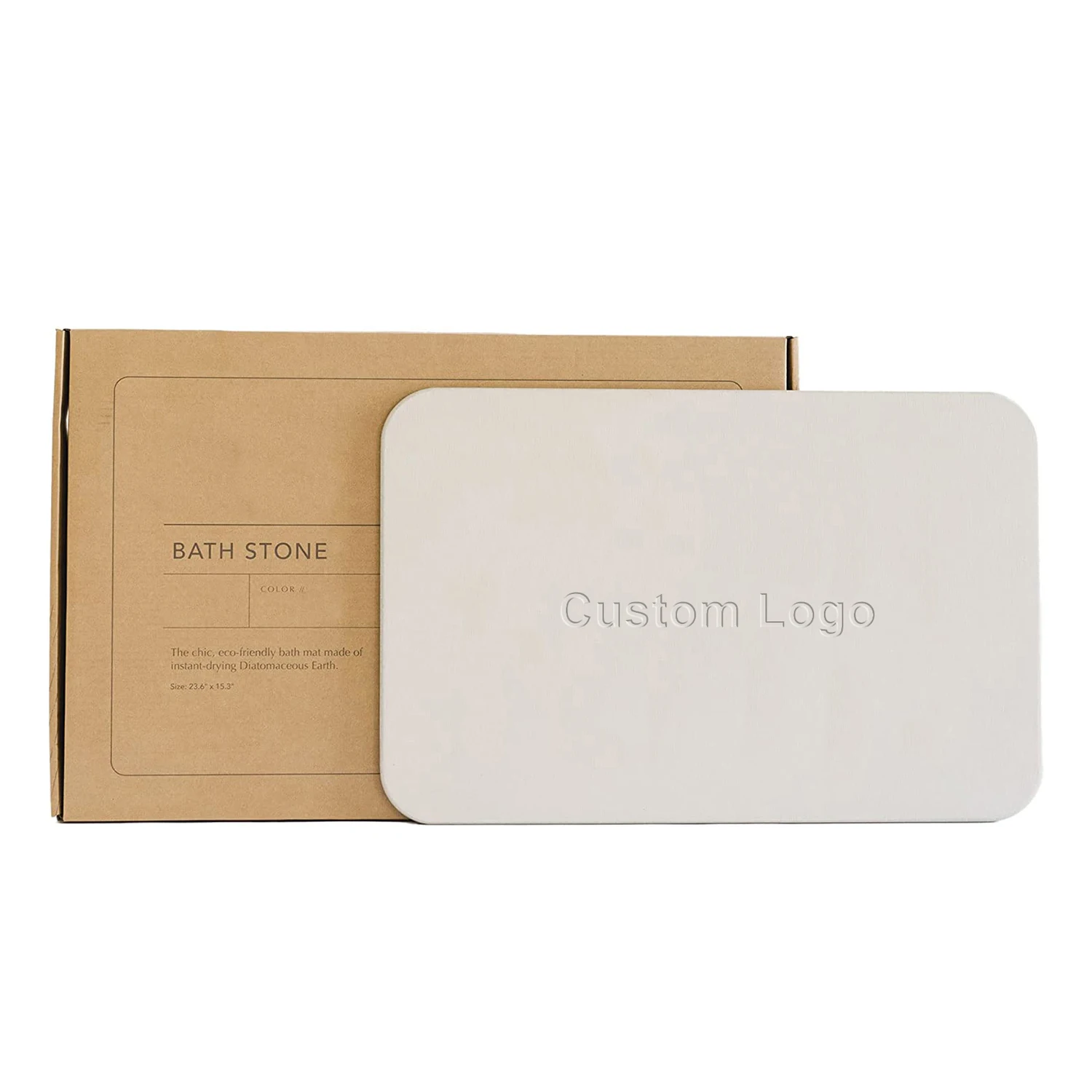 Hot sell non slip super absorbent diatomite earth stone bath mat