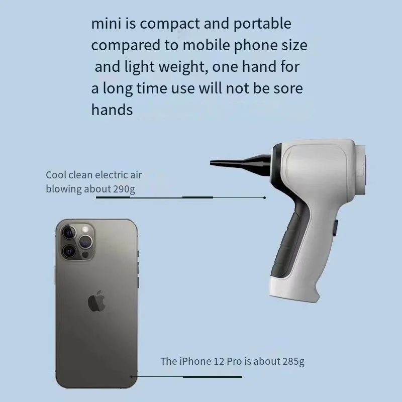 Rechargeable 26000Pa Suction 120W High Power Car Vacuum 3 in 1 Portable Air Duster with Multi-nozzles & Floor Brush