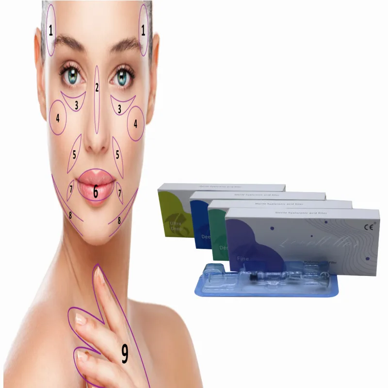 acide hyaluronique injectable 2ml cross linked  ha filler