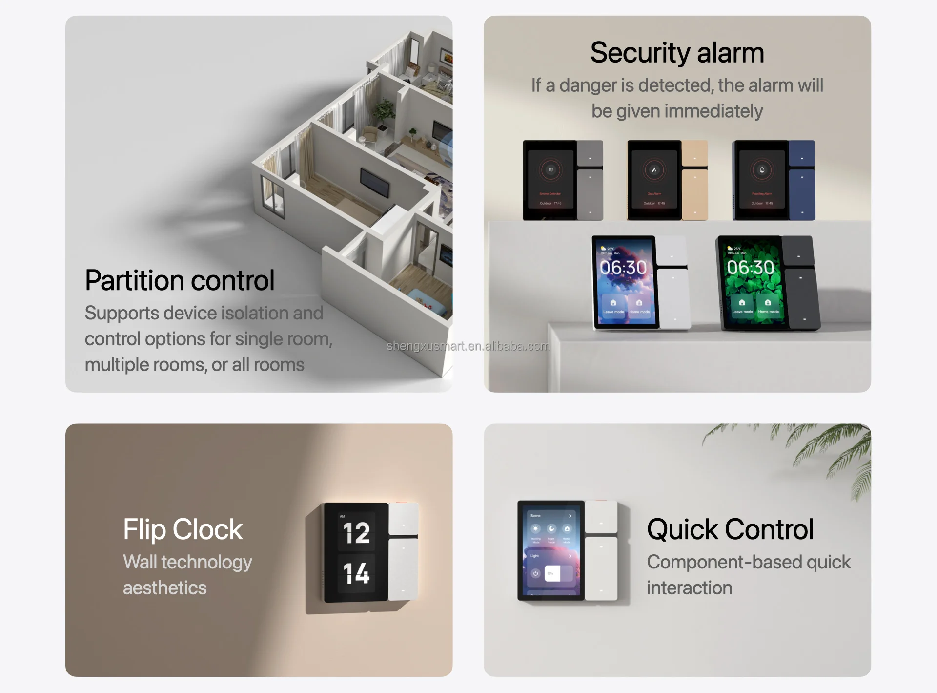 2024 3.5 Inch Touch Screen Wall Light Switches 3 Gang Relay Tuya APP 3-Way Home smart life Remotr control