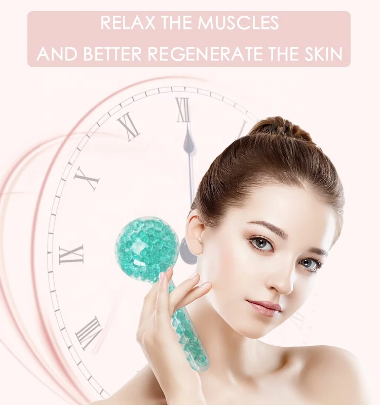 Cool Roller Ball Facial Ice Globes Beauty Massage Tools for Wrinkle Care Eye Massager with Masks