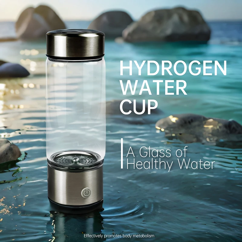 wholesale 420ml Titanium stainless steel Quality Filter Portable Antioxidant portable hydrogen rich water bottle generator