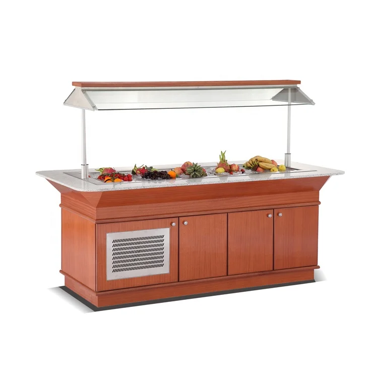 Counter top salad bar display cooler refrigerator restaurant equipment