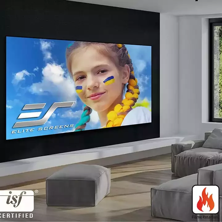 Elite Aeon Series 135' UST ALR Long Throw Ambient Light Rejecting Projector Screens