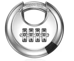 High security stainless steel round lock 70mm combination disc padlocks