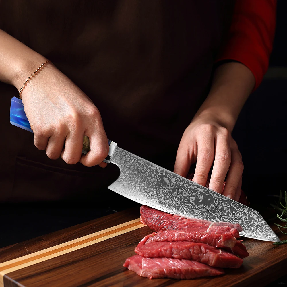 
Octagonal Wood Handle67 Layers 8Inch Damascus Chef Kiritsuke Knife 