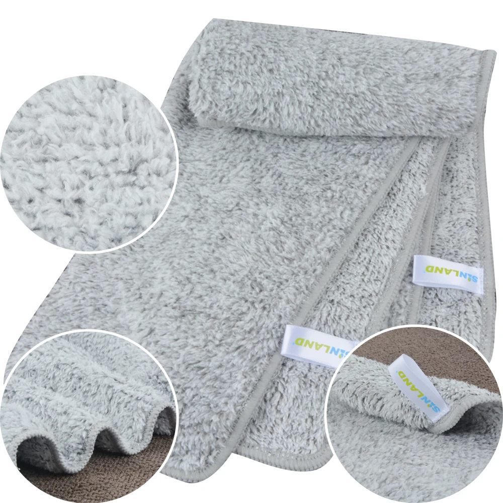 Wholesale 6Pcs Bamboo Charcoal fiber 30*30cm Face Cleaning Towel