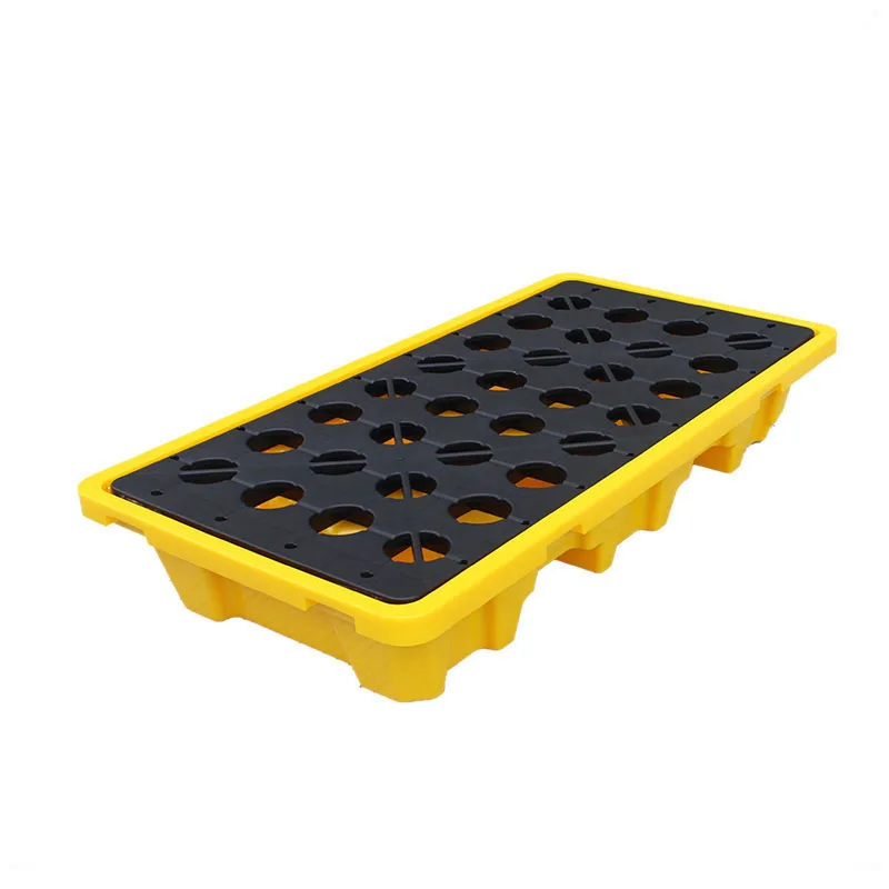 virgin hdpe yellow detachable large size plastic four 4 drums ibc spill pallet