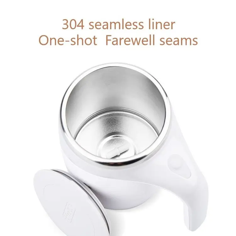 Electric 380ml USB Stainless Steel Automatic Protein Powder Self Stirring Mug Portable Blender Cup with Lid